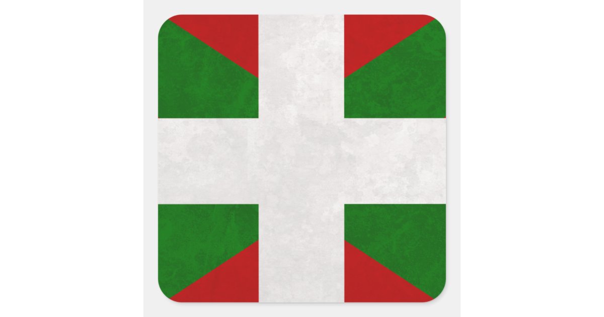 Flag Basque Country Euskadi Square Sticker | Zazzle
