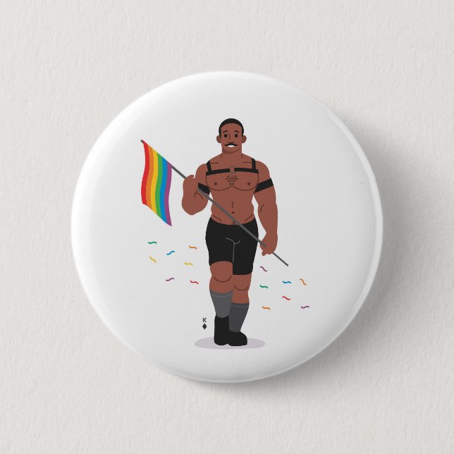 FLAG-BEAR-ERS  3 BUTTON (Front)