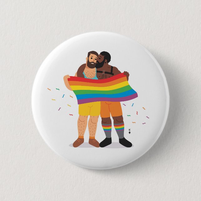 FLAG-BEAR-ERS  Love Button (Front)