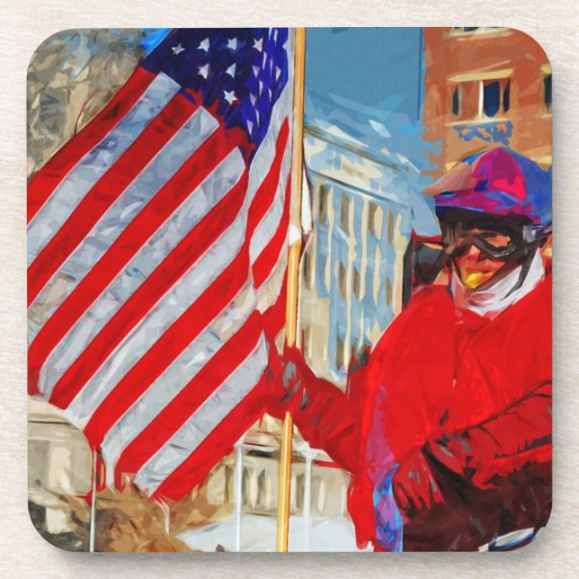 Flag Bearer on Horseback Coaster (Front)