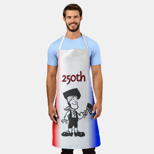 Flag Bearing Colonial Man 250th Apron (Worn)