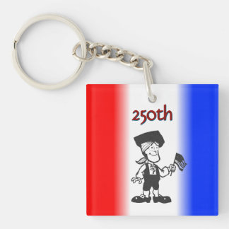 Flag Bearing Colonial Man 250th Keychain
