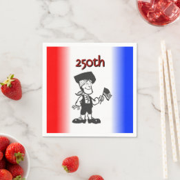 Flag Bearing Colonial Man 250th Napkins