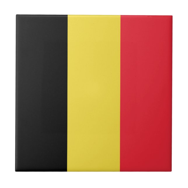 Flag Belgium Tricolor Ceramic Tile (Front)