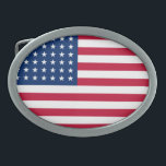 Flag Belt Buckle<br><div class="desc">Belt buckle shown with a patriotic usa flag print. Customize this item or buy as is.</div>