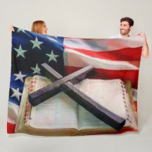 FLAG BIBLE and CROSS