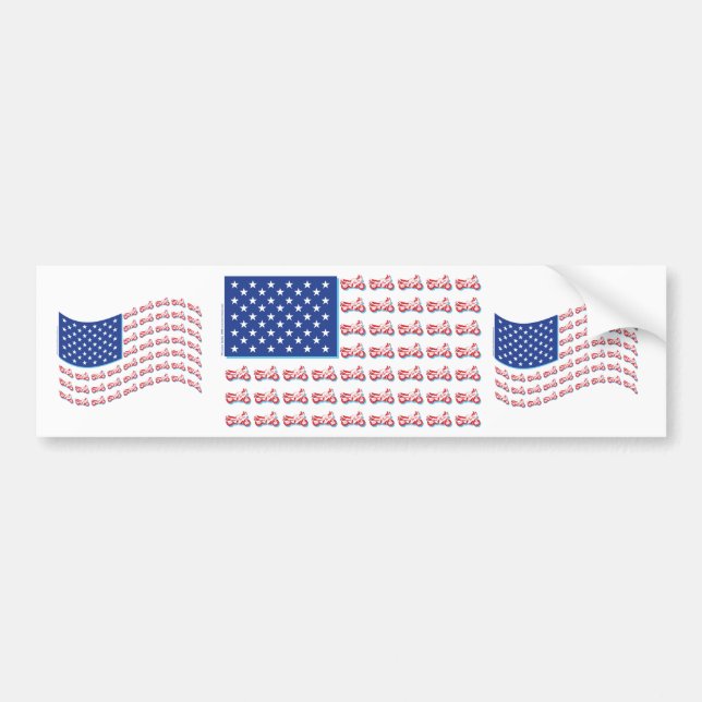 Flag-Blue-Shadow Bumper Sticker (Front)