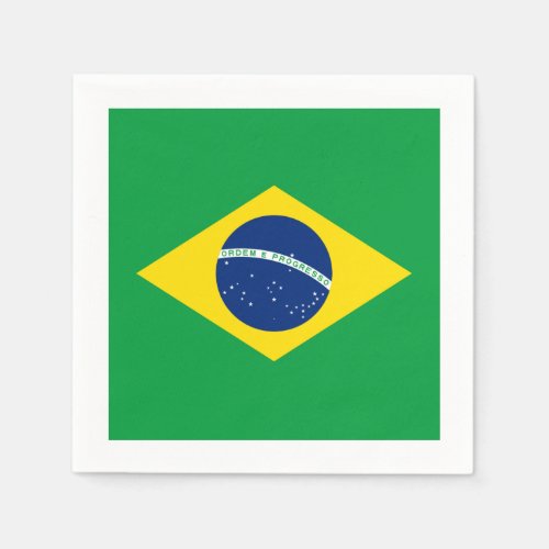 Flag Brasil Paper Napkins