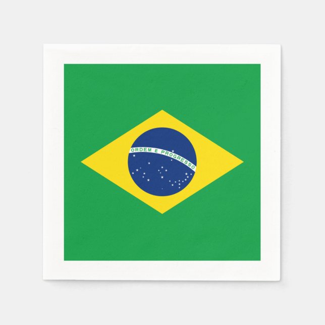 Flag: Brasil Paper Napkins (Front)