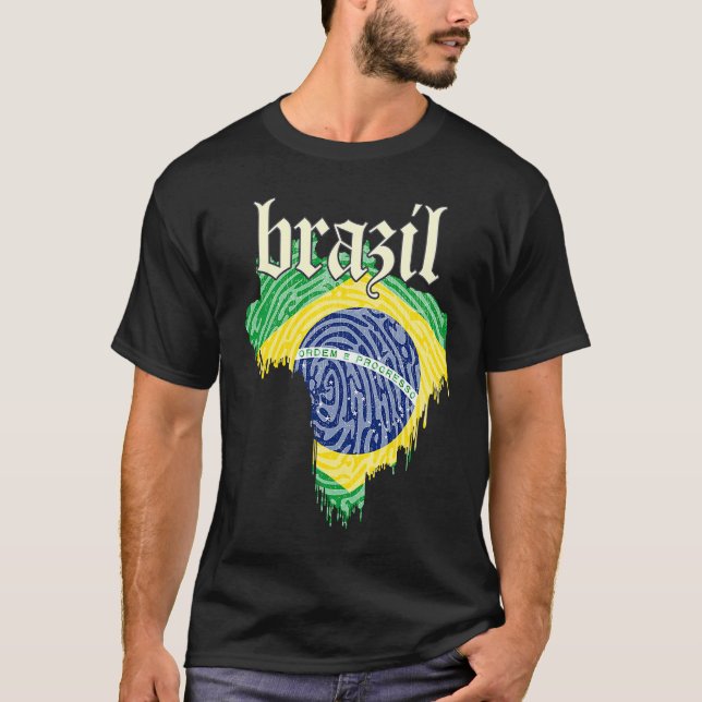 Flag Brazil Nationality State Origin T-Shirt (Front)