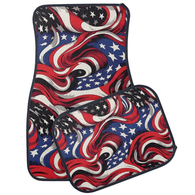 Flag Car Mat-Set Floor Mat (Set)