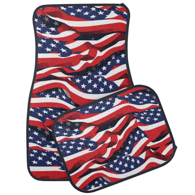 Flag Car Mat-Set Floor Mat (Set)