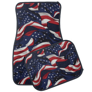 Flag Car Mat-Set Floor Mat