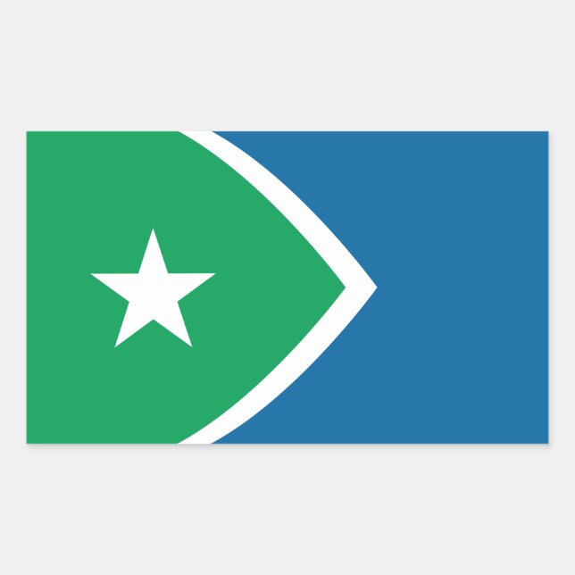 Flag Cedar Rapids, Iowa Rectangular Sticker (Front)
