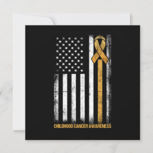 Flag Childhood Cancer Awareness Gift Invitation