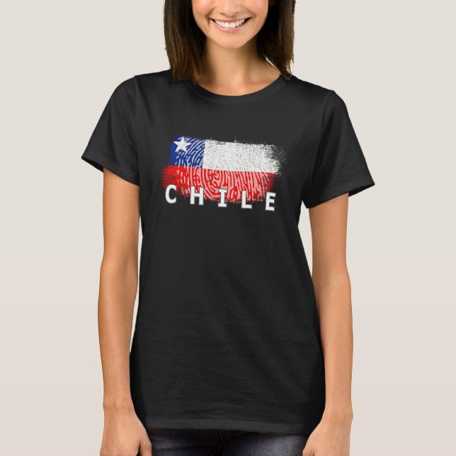 Flag Chile Nationality State Origin T-Shirt (Front)