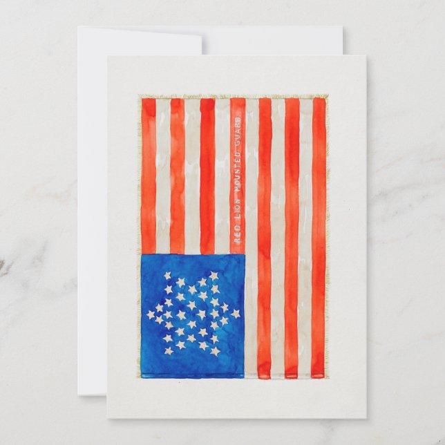 Flag Civil War (ca. 1936) by Edward Grant Invitation (Front)