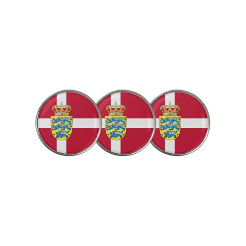Flag coat of arms of Denmark Golf Ball Marker
