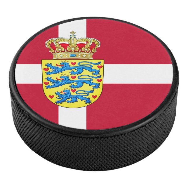 Flag/ coat of arms of Denmark Hockey Puck (3/4)