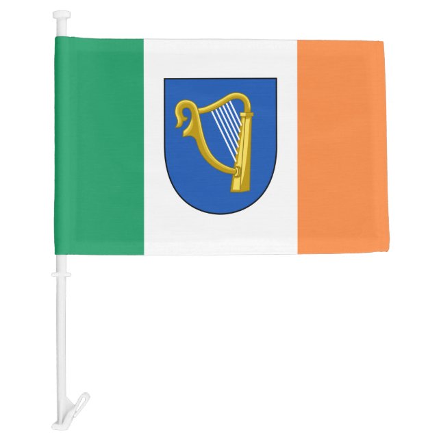 Flag/ Coat of Arms of Éire Car Flag (Front)