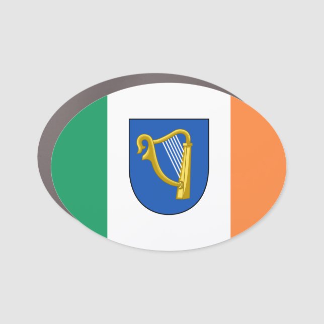 Flag/ Coat of Arms of Éire Car Magnet (Front)