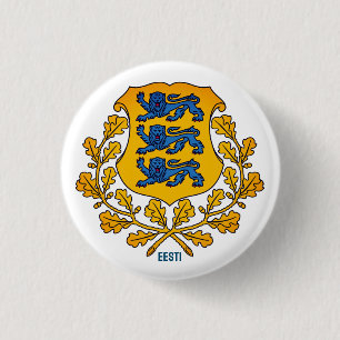 Flag/ coat of arms of Estonia Button