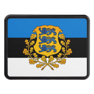 Flag/ coat of arms of Estonia Hitch Cover