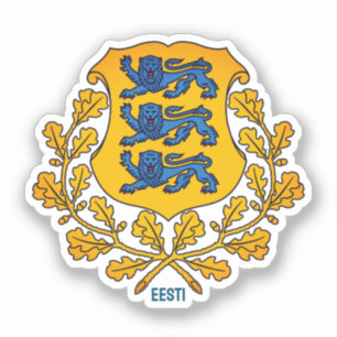 Flag/ coat of arms of Estonia Sticker