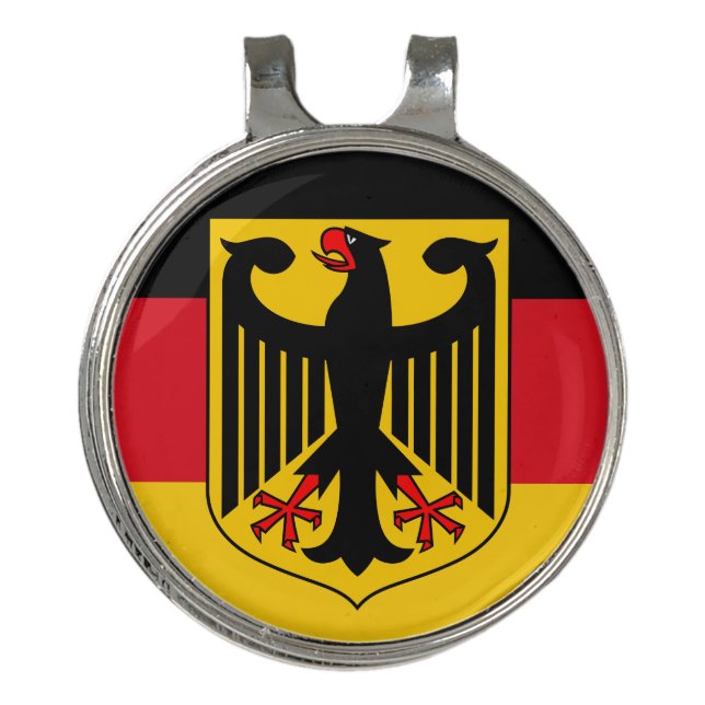 Flag/ coat of arms of Germany Golf Hat Clip (Front)
