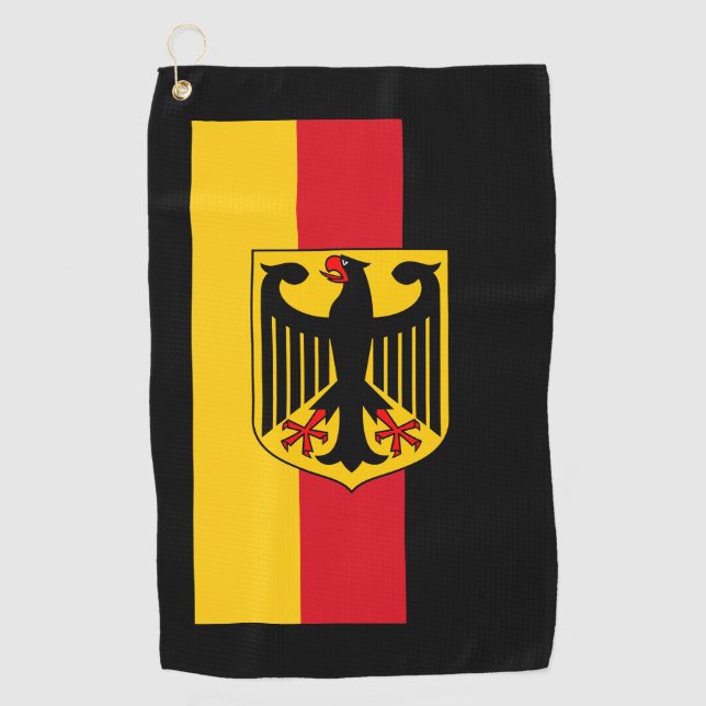 Flag/ coat of arms of Germany Golf Towel (Front)