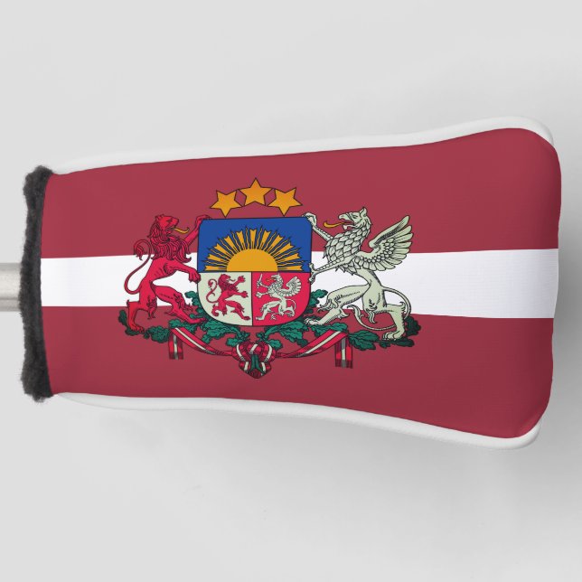 Flag/ coat of arms of Latvia Golf Head Cover (Front)