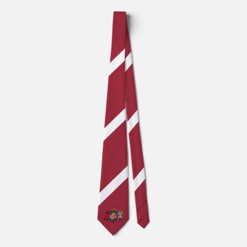 Flag coat of arms of Latvia Neck Tie