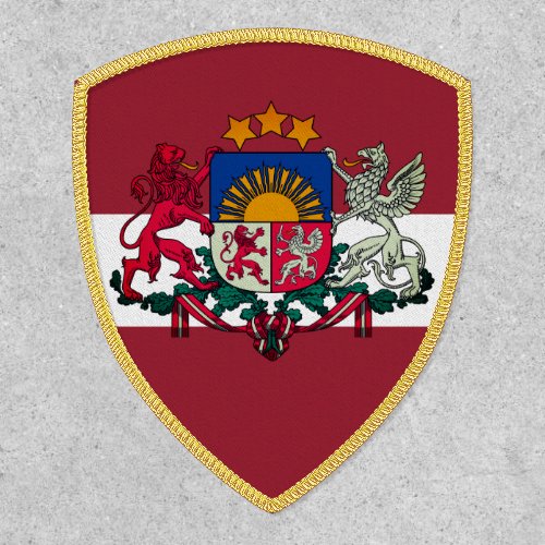 Flag coat of arms of Latvia Patch