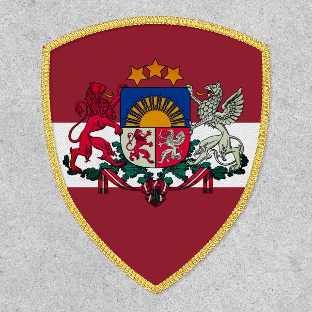 Flag/ coat of arms of Latvia Patch (Front)