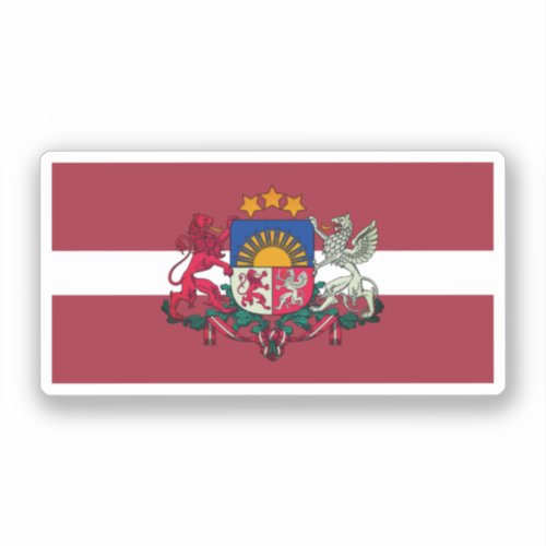 Flag coat of arms of Latvia Sticker