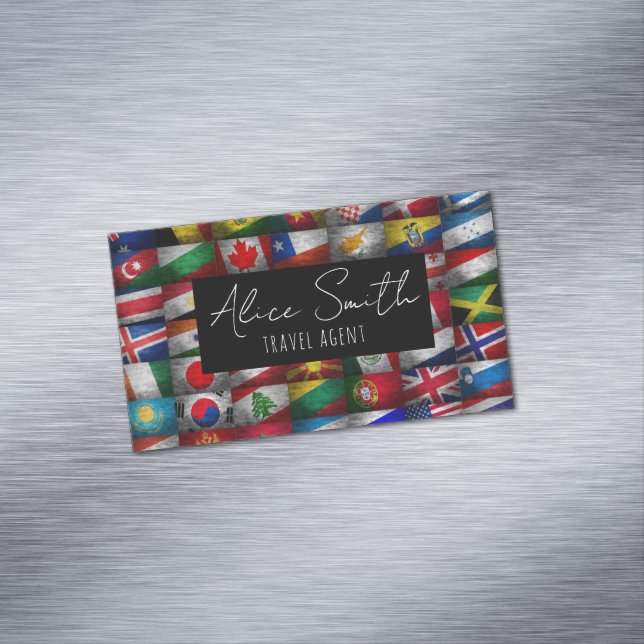 Flag collection business card magnet (In Situ)