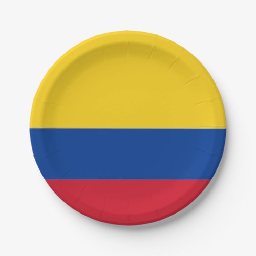 Flag Colombia Paper Plates