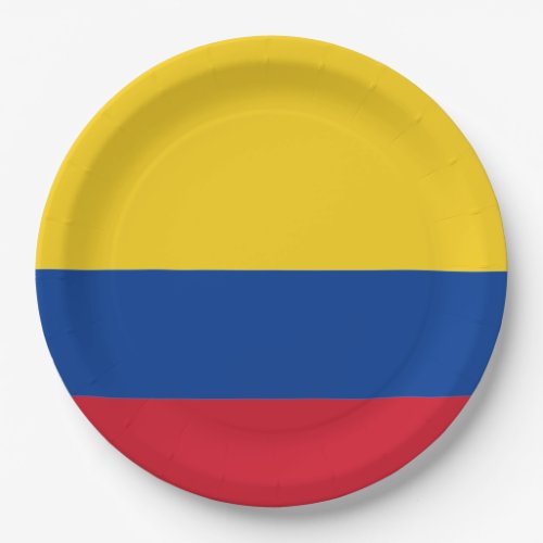 Flag Colombia Paper Plates