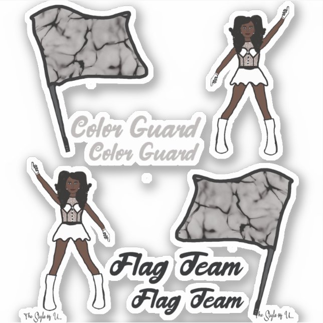 Flag Color Guard Stickers (Diamond 2) (Front)