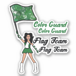 Flag Color Guard Stickers (Green)