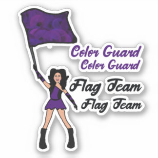 Flag Color Guard Stickers (Violet)