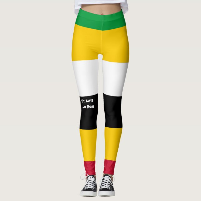 Flag Colors of St. Kitts   Leggings (Front)