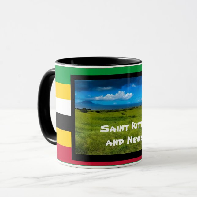 Flag Colors of St. Kitts  Mug (Front Left)