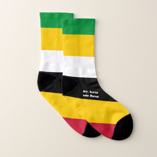 Flag Colors of St Kitts  Socks