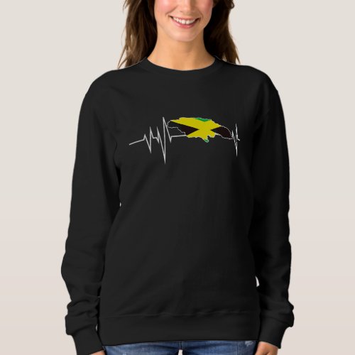 Flag Country Heartbeat Jamaica Jamaican Flags Worl Sweatshirt