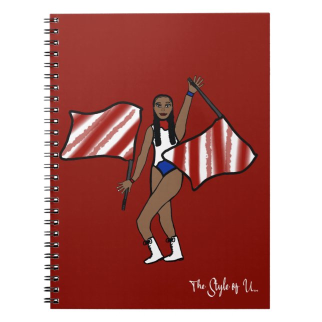 Flag Dancer White Red /Blue Accent F Notebook (Front)