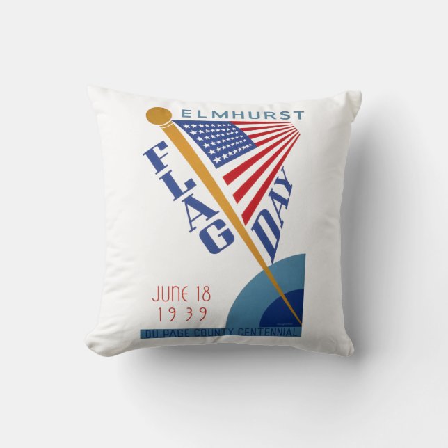 Flag Day Throw Pillow (Front)