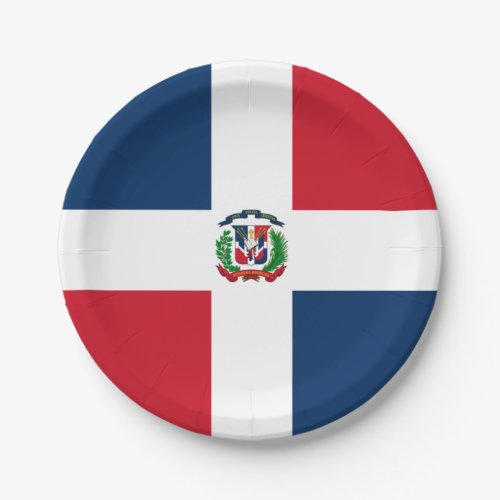 Flag Dominican Republic Paper Plates