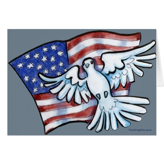 Flag Dove Cards (Front Horizontal)