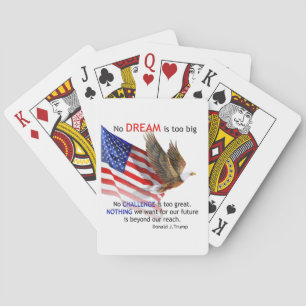 Flag & Eagle Donald J Trump Quote Poker Cards